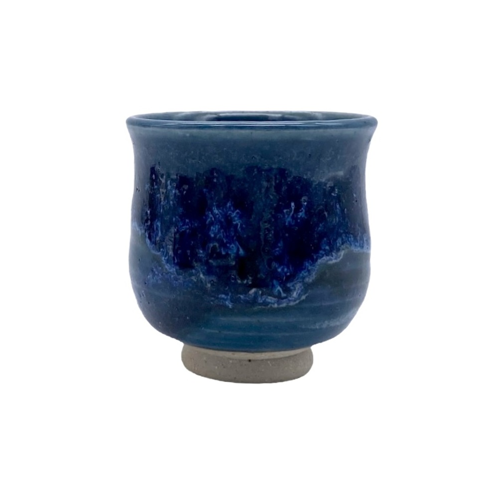 Montana Whitefish Pottery 2015 blue stoneware toothpick holder mini pot